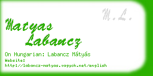 matyas labancz business card